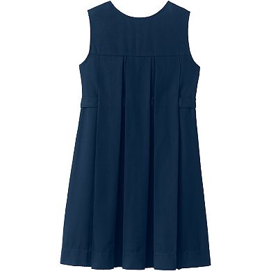 Girls 4-16 Lands' End Solid Pleated Jumper Dress