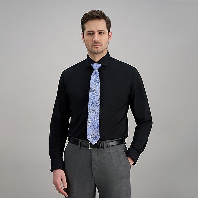 haggar classic fit dress shirts Haggar Classic Fit Solid Dress Shirt, Black Solid
