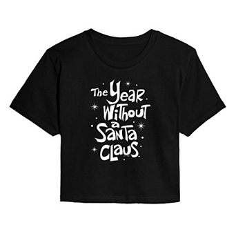 Juniors' Disney The Year Without A Santa Claus Christmas Cropped Graphic Tee
