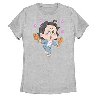 Juniors' Women's Demon Hunters Loving Corndogs Graphic Tee
