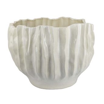 Esam Decorative Planter, Textured Ceramic Body