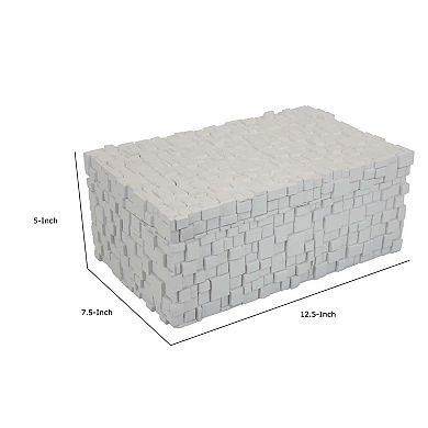 Lissa Decorative Storage Box, Textured Resin