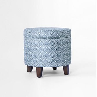 Loni Round Storage Ottoman