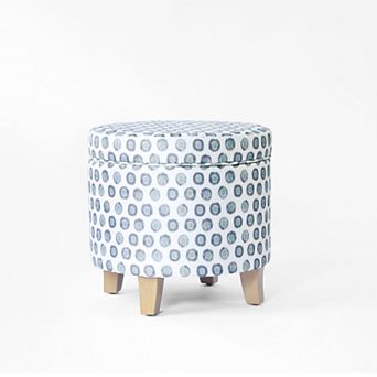 Loni Round Storage Ottoman