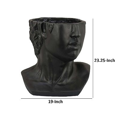 Kylz Decor Head Garden Planter, Wide Open Top, Resin