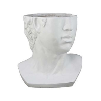 Kylz Decor Head Garden Planter, Wide Open Top, Resin
