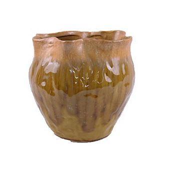 Balie Accent Vase, Ceramic Irregular Top Edge, Modern