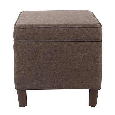Fero Storage Ottoman, Rectangular Hinged Lid, Fabric