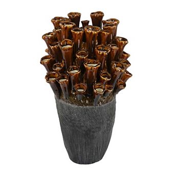 Cior Decorative Vase, Coral Shape Design, Ceramic Body