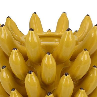 Joseph Accent Vase with Tiered Flame Accents, Ceramic