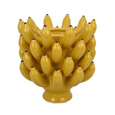Joseph Accent Vase with Tiered Flame Accents, Ceramic