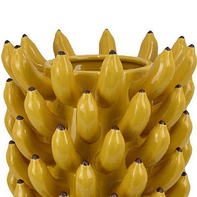 Joseph Accent Vase with Tiered Flame Accents, Ceramic