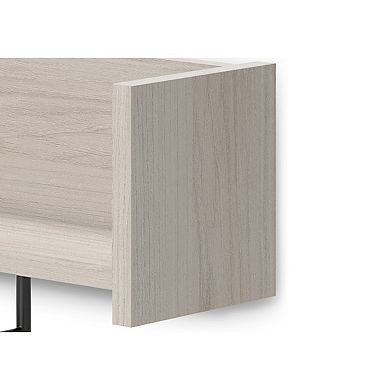 Soca Wall Mounted Coat Rack, 3 Hooks and Shelf, Light Natural Brown