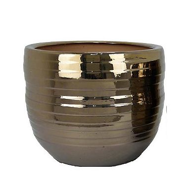 Paulo Barrel Planter Set of 2, Raised Ribbed Ceramic