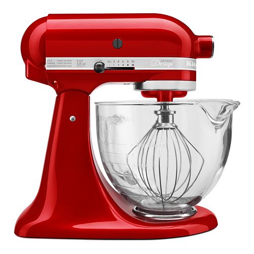 KitchenAid® Design Series 5 Quart Tilt-Head Stand Mixer with Glass Bowl