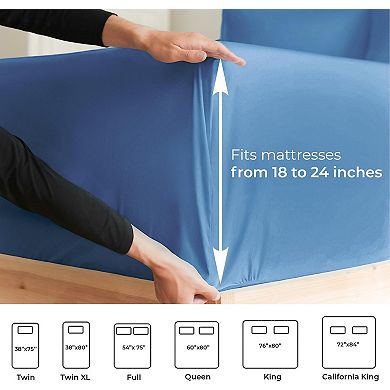 4 Piece Extra Deep Pocket Microfiber Sheet Set