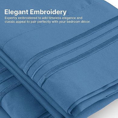 4 Piece Extra Deep Pocket Microfiber Sheet Set