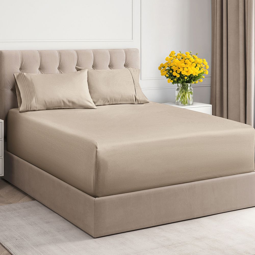 4 Piece Extra Deep Pocket Microfiber Sheet Set