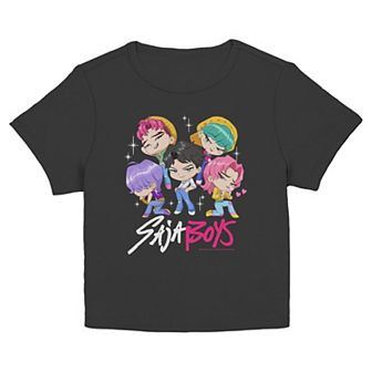 Juniors' K Pop Saja Boys Graphic Baby Tee
