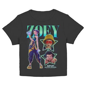 Juniors' Demon Hunters Zoey Graphic Baby Tee