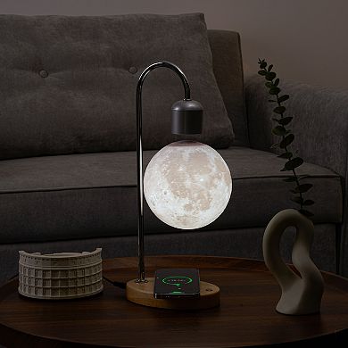 Color-changing Levitating Moon Table Lamp with Wireless Charger
