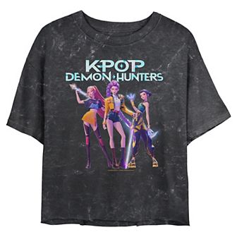 Juniors' K Pop Demon Hunters Graphic Crop Top