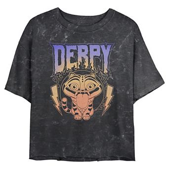 Juniors' Demon Hunters Derpy Graphic Crop Tee