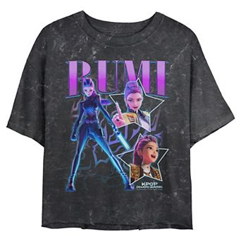 Juniors' Demon Hunters Rumi Graphic Crop Short Sleeve Tee