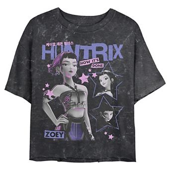 Juniors' K Pop Zoey Graphic Crop Top