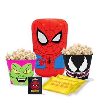 Poppowls Marvel Comics Spider-Man, Venom & Green Goblin Popcorn Bowl Set