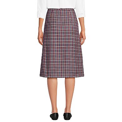 Women's Lands' End Plaid A-line Skirt