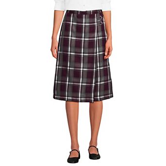 Women's Lands' End Plaid A-line Skirt