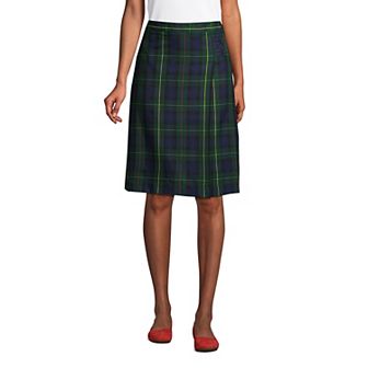 Women's Lands' End Plaid A-line Skirt