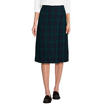 Women's Lands' End Plaid A-line Skirt