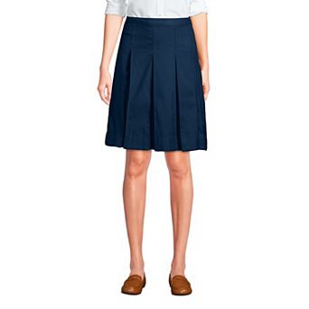 Women's Lands' End Plaid Box Pleat Skirt