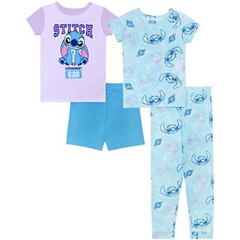 Girls 4-10 Disney’s Lilo & Stitch "Stitch 626" 4 pc Pajama Top, Pajama Bottoms & Pajama Shorts Set