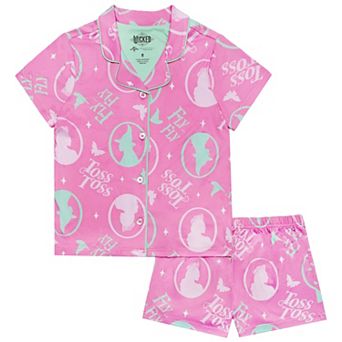 Girls 6-12 Wicked 2 pc Pajama Top & Pajama Shorts Set