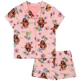 Girls 4-10 Disney’s Moana 2 pc Pajama Top & Pajama Bottoms Set