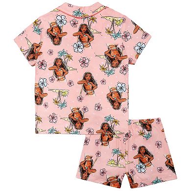Girls 4-10 Disney’s Moana 2-Piece Pajama Top & Pajama Bottoms Set