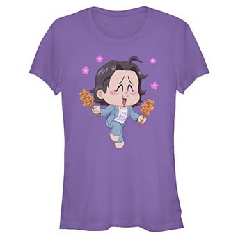 Juniors' Demon Hunters Loving Corndogs Graphic Tee