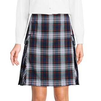 Women's Lands' End Plaid Side Pleat Skort
