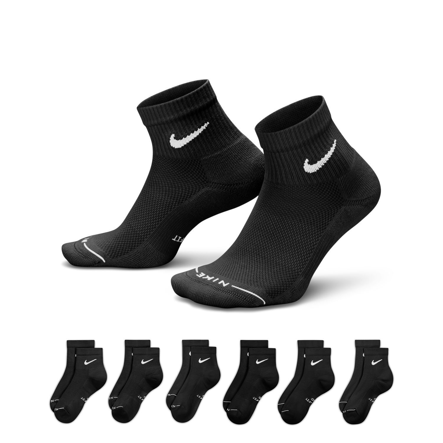 Носки Elevated для мужчин, низкие, 6 шт. — Nike, цвет: Чёрный — фото 1