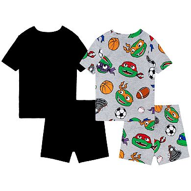 Boys 4-10 Teenage Mutant Ninja Turtles "Turtle Sports" 4-Piece Pajama Top & Pajama Shorts Set