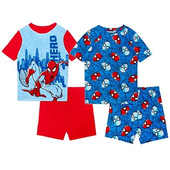 Boys 4-10 Marvel Spider-Man "Amazing Hero" 4 pc Pajama Top & Pajama Shorts Set