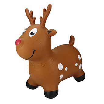 BounceZiez Inflatable Bouncy Ride-On Hopper (Pump Included)