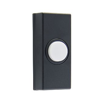 IQ America Contemporary White Non-Lit Pushbutton Doorbell