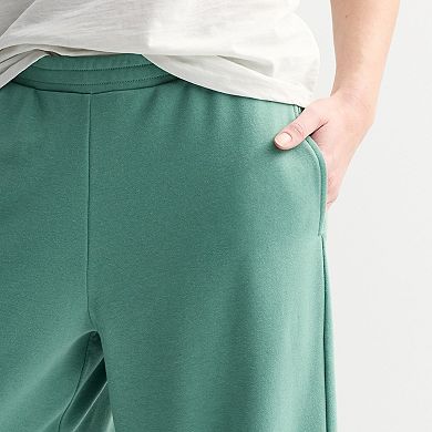 Women's Sonoma Goods For Life® French Terry Wide Leg Pants