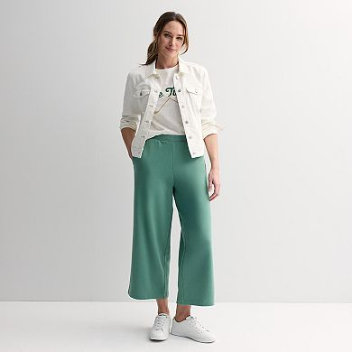Women's Sonoma Goods For Life® French Terry Wide Leg Pants