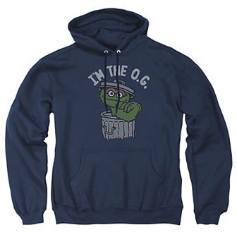 Big & Tall Sesame Street Oscar Graphic Pullover Hoodie
