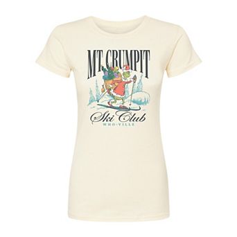 Juniors' Dr. Seuss The Grinch Mt Crumpit Ski Club Fitted Christmas Graphic Tee